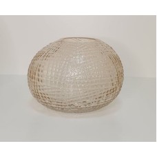 Vaso de Vidro Texturizado Âmbar P